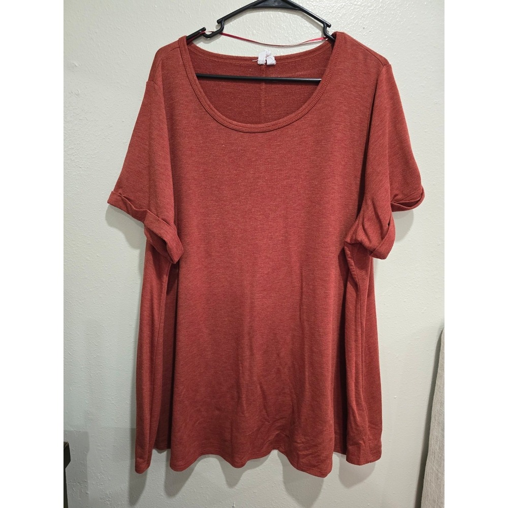 Cabe and gauge women's plus size top burnt orange 2x
